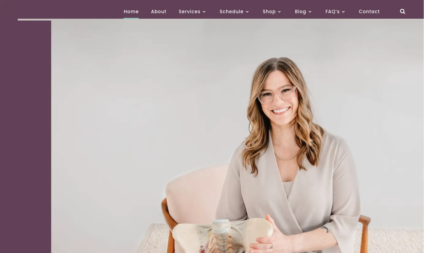 Laura Meihofer website homepage screenshot